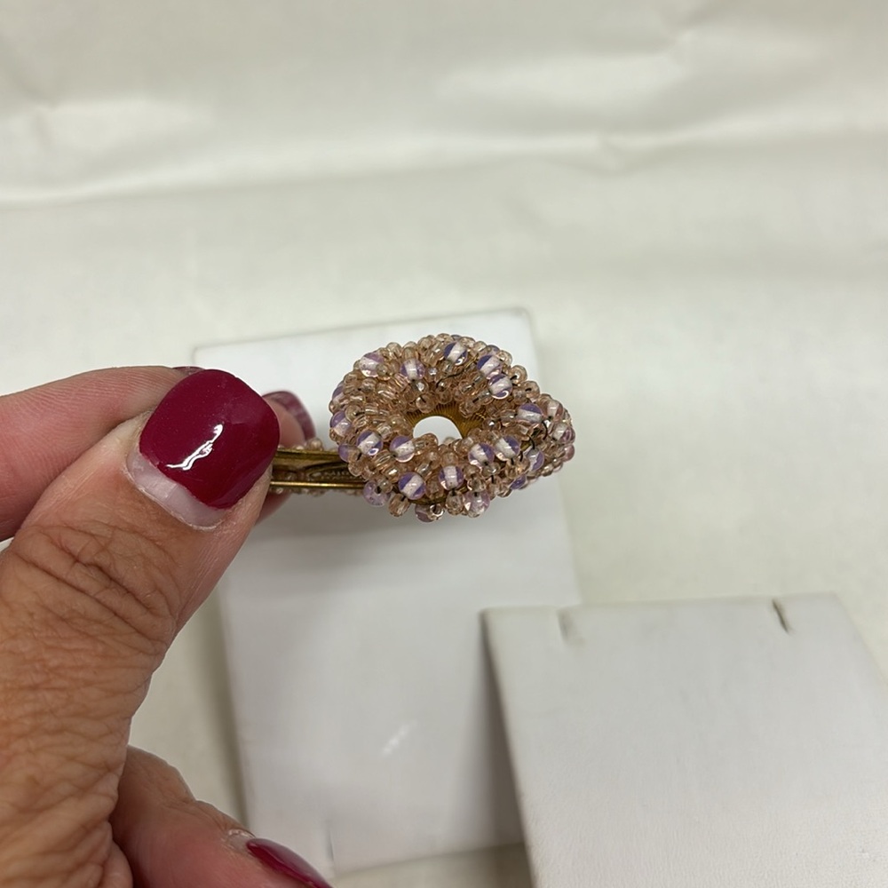 Gorgeous Signed Miriam Haskell Beaded Leaf Pin. - image 6